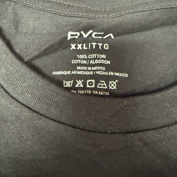 RVCA Charcoal Tee with Blue Graphic - will ship immediately! - Picture 3 of 3